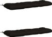 vidaXL - 2-delige - Bankkussens - VIANEN - 100% - Polyester - Zwart