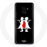 Maniacase Hoesje voor Samsung Galaxy A8 Plus Hunter x Hunter Manga Logo Zwart