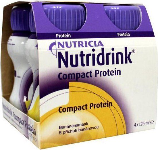 Nutridrink Compact Proteïne Banaan Shake - 4 x 125 ml - Drinkmaaltijd