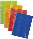 Clairefontaine 87244C Schrift met Spiraalbinding - 17x22 cm - 100 Pagina's Geruit 4x4 mm - Wit Papier 90 g - Omslag Gecoat Karton - Willekeurig Kleur