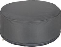 Relaxdays Opblaasbare kruk, outdoor poef voor camping en tuin, ronde kruk, poef, zitzak, 26 x 56 cm, donkergrijs, 1 stuk