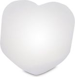 Himalaya Salt Dreams Wit Zoutlampje met LED verlichting op Houten voet, Hart