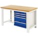 Bott Cubio Werkbank Cubio met 4 laden - Breedte 150 cm - Multiplex