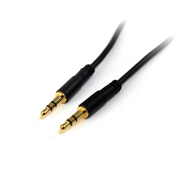 StarTech.com 3 m slanke 3.5mm Stereo Audio kabel M/M - Zwart