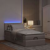 Maison Exclusive - Cadre de lit ottoman avec matelas taupe, 90x190 cm, textile