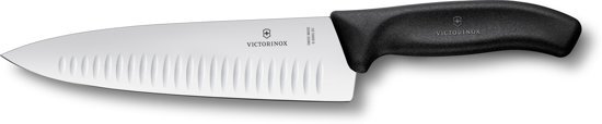 Victorinox SwissClassic Koksmes - 20 cm - Kuiltjes - Zwart