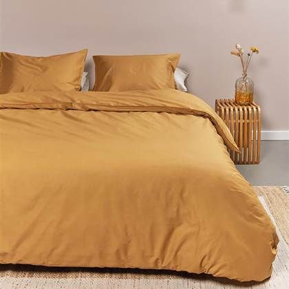 Ambiante Cotton Uni Dekbedovertrek - 200 x 220 cm - Geel