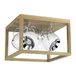 Homemania HOMBR_0127 wandlamp kubus Ii, hout, metaal, wit, 36 x 36 x 25 cm