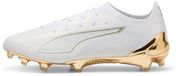 Puma Chaussures de football Ultra 6 Ultimate FG Hommes Synthétique Blanc/Or/Noir Taille 42.5