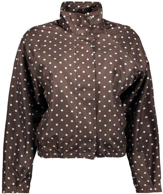 Vero Moda Jas Vmkayla High Neck Jacket Exp 10361772 Chocolate Brown/blue Dots Dames Maat - XS