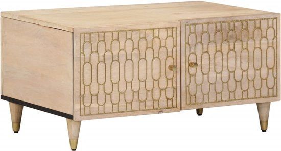 vidaXL Salontafel 80x50x40 cm massief mangohout