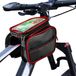 Detailkampioen Sacoche de guidon de vélo - Sacoche de cadre transparente - Sacoche avant étanche de grande capacité - Noir