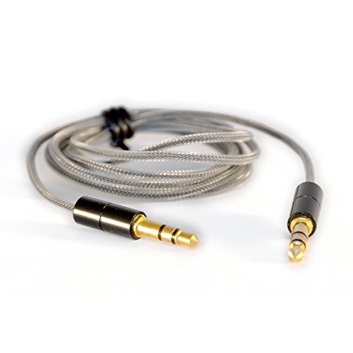 TekEssentials Aux 3,5 mm tot 3,5 mm Audio Nylon Versterkte Kabel Hulpkabel 1M lengte voor iPhones, iPads, Samsung en andere 3.5mm DC-stekker Poortapparaten