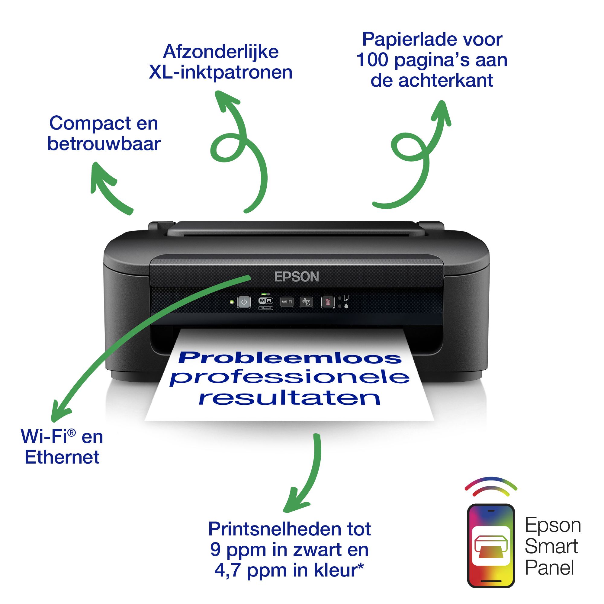 Epson WorkForce WF-2110W - Inkjet Printer - Color - A4 - Wi-Fi