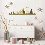 Ambiance Sticker Kerstmis Merry Christmas zelfklevende stickers Kerstmis decoratie feestjes voor slaapkamer en woonkamer kerstfries design - H50 x L160 cm