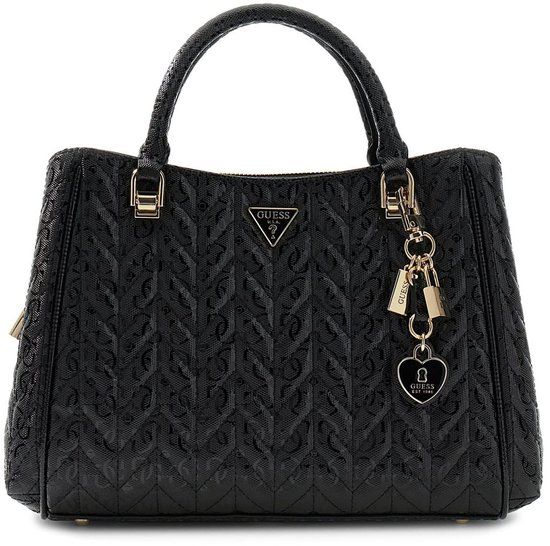 GUESS Stacey Girlfriend Satchel Handtas Zwart