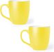 Merkloos / Sans marque Makito Western Europe Koffie Drinkbeker/mok - 2x - geel - 440 ml - Keramiek