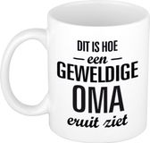 Bellatio Decorations Geweldige Oma koffiemok wit - 300 ml - keramiek