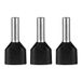 ERKO dubbele kabelterminals geleiderdoorsnede 1,5 mm² lengte 8 mm 100 stuks professionele gegalvaniseerde koperen kabelterminals met polyamide isolatie