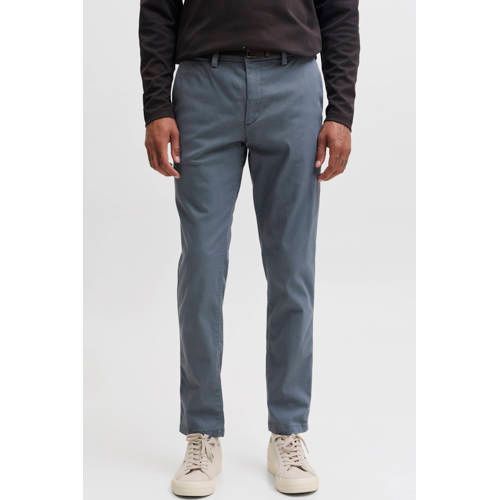 JACK & JONES PANTS STUDIO slim fit chino - grijsblauw