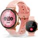 OBA OUKITEL BT60 fitnesshorloge voor dames, 1,32 inch display, cardio-monitor, waterdicht 5 ATM, activiteitentracker, roze, M-L