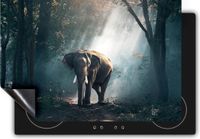 Chefcare Inductie Beschermer Olifant in het Bos met Zonneschijn - 75x55 cm
