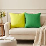 vidaXL - Kussensloop - 2 stuks - HEERLEN - Helder Groen - 45 x 45 cm - Polyester