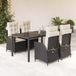 Maison Exclusive - Ensemble de jardin 5 pièces avec coin repas, coussins inclus, en polyrotin noir