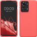 kwmobile telefoonhoesje geschikt voor OnePlus Nord 2T 5G - Hoesje met siliconen coating - Smartphone case in neon koraal