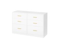 Buffet de rangement moderne pour chambre 119 x 40 x 78 cm blanc