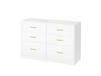 Buffet de rangement moderne pour chambre 119 x 40 x 78 cm blanc