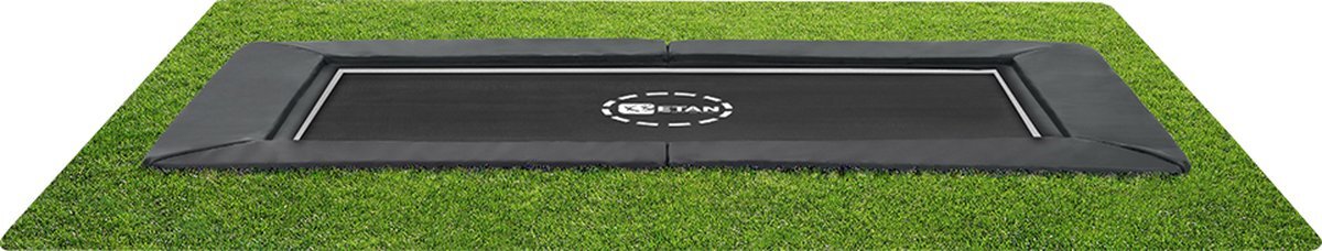 Etan PremiumFlat Trampoline - 281 x 201 cm / 0965ft - Grijs - Rechthoekig - Volledig Gelijkvloers - Inground Trampoline