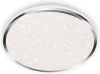 B.K.Licht Briloner Leuchten - LED plafondlamp, badkamerlamp, badkamerlamp incl. sterrendecoratie, IP44, 18 Watt, 1.800 lumen, 4.000 Kelvin, chroomwit