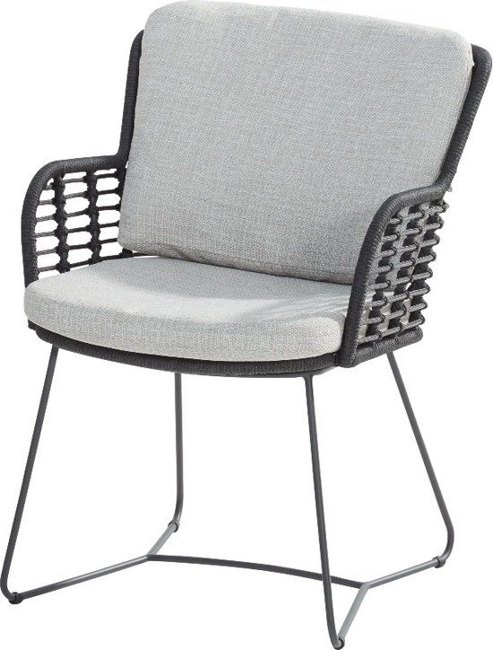 4 Seasons Outdoor Fabrice lounge dining stoel - donker grijs