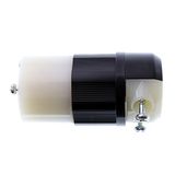 Connecteur Leviton 5369-C 20 Amp 125 Volt Industrial Grade Straight Blade Grounding Black/White Connector