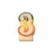 Verjaardagskaarsen Frosted Birthday Candles N.3 - 9 Cm White Wax - 24 Pieces