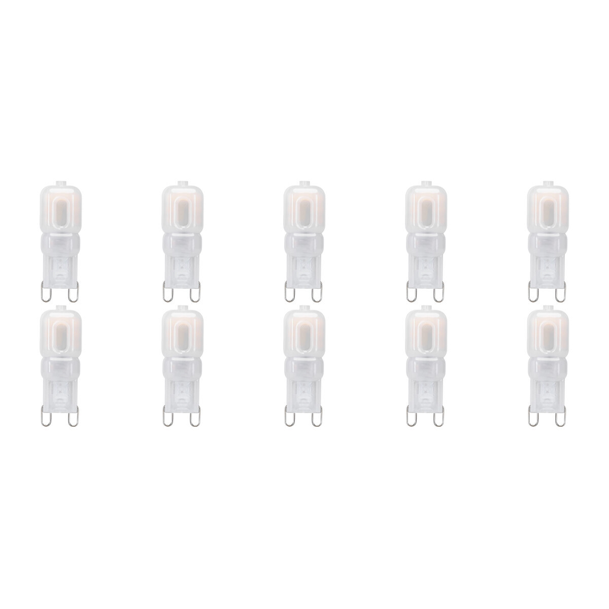 Velvalux Voordeelpak LED Lamp 10 Pack - G9 Fitting - Dimbaar - 3W - Warm Wit 3000K - Melkwit | Vervangt 32W