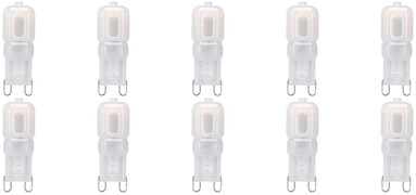 Velvalux Voordeelpak LED Lamp 10 Pack - G9 Fitting - Dimbaar - 3W - Warm Wit 3000K - Melkwit | Vervangt 32W