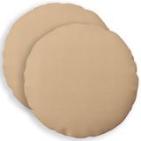 vidaXL Taie d'oreiller 2 pièces Crème Coton satiné Ø 40 cm