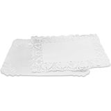 ALGON Wegwerpdienblad 48/U voor het serveren van levensmiddelen, rechthoekig, 14 x 21 cm, ideaal voor feestjes, evenementen en catering, met robuust en praktisch design