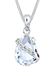 Elli Halsketting voor dames, druppelvormige rank, met kristal, in 925 sterling zilver