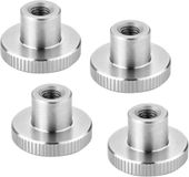 SOTECH Set van 4 M6 kartelmoeren, roestvrij staal V2A (SS304), hoge vorm, DIN 466