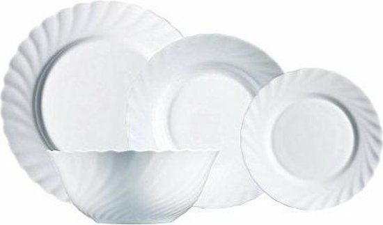 Dajar Luminarc Trianon Serviesset - 19 delig - Wit - 6 personen