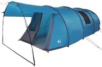 vidaXL Tunneltent voor 4 Personen Blauw en Grijs