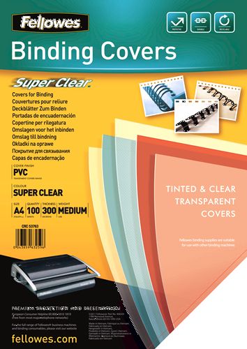 Fellowes - Inbindmappen - Transparant - PVC - 100 stuks