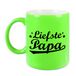 Bellatio Decorations Liefste papa cadeau mok / beker neon groen 330 ml - verjaardag/ Vaderdag