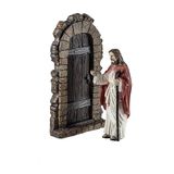 DRW Presentatie van Jezus klopt op je deur van handbeschilderde hars, 14 cm