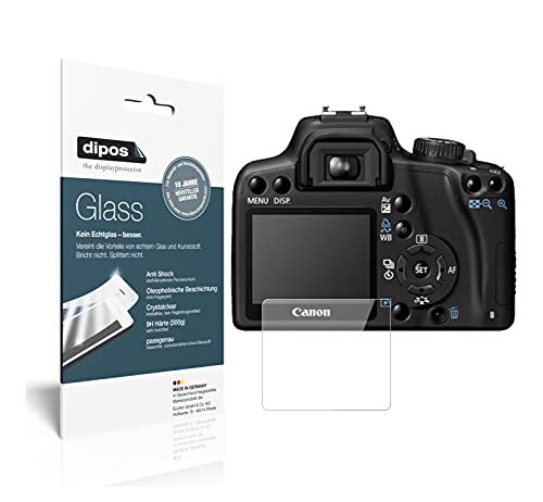 dipos I 9H pantserfolie, compatibel met Canon EOS 1000D, beschermfolie, displayfolie