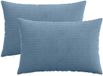 vidaXL Kussensloop HEERLEN Blauw 30 x 50 cm Katoensatijn 2 stuks