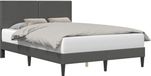 vidaXL Bedframe met hoofdeinde Donkergrijs 120 x 190 cm Corduroy stof